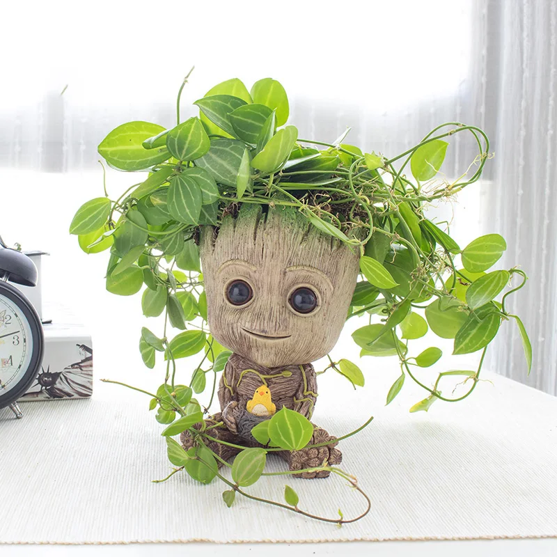 Детская кукла цветочный горшок большой для цветов держатель ручки ПВХ герой