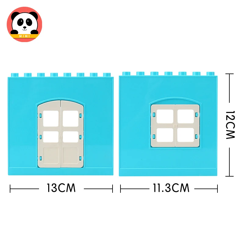 

Scenes Big Building Blocks Model Hous Door Window Wall Roof Bulk Accessories Diy City Home Educational Toys For Children Gift