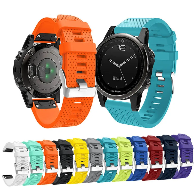 Ремешок силиконовый для наручных часов Garmin Fenix 5X 5 5S Plus 3 HR Forerunner