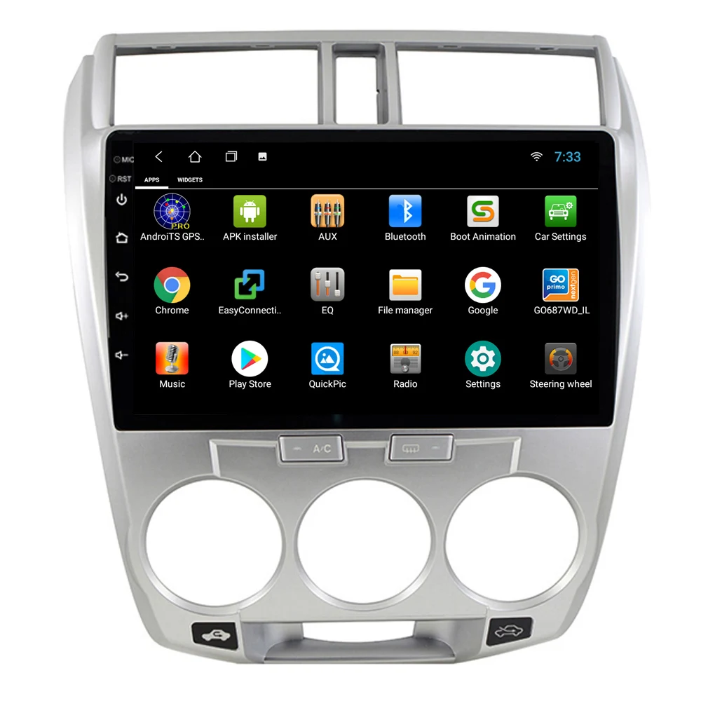 RoverOne Android 10 четырехъядерный автомобильный радиоприемник GPS для Honda City 2008 - 2014