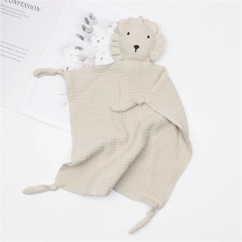 

Детское успокаивающее полотенце, нагрудник, кукла льва, прорезыватель, удобное Cuddling игрушки-одеяла
