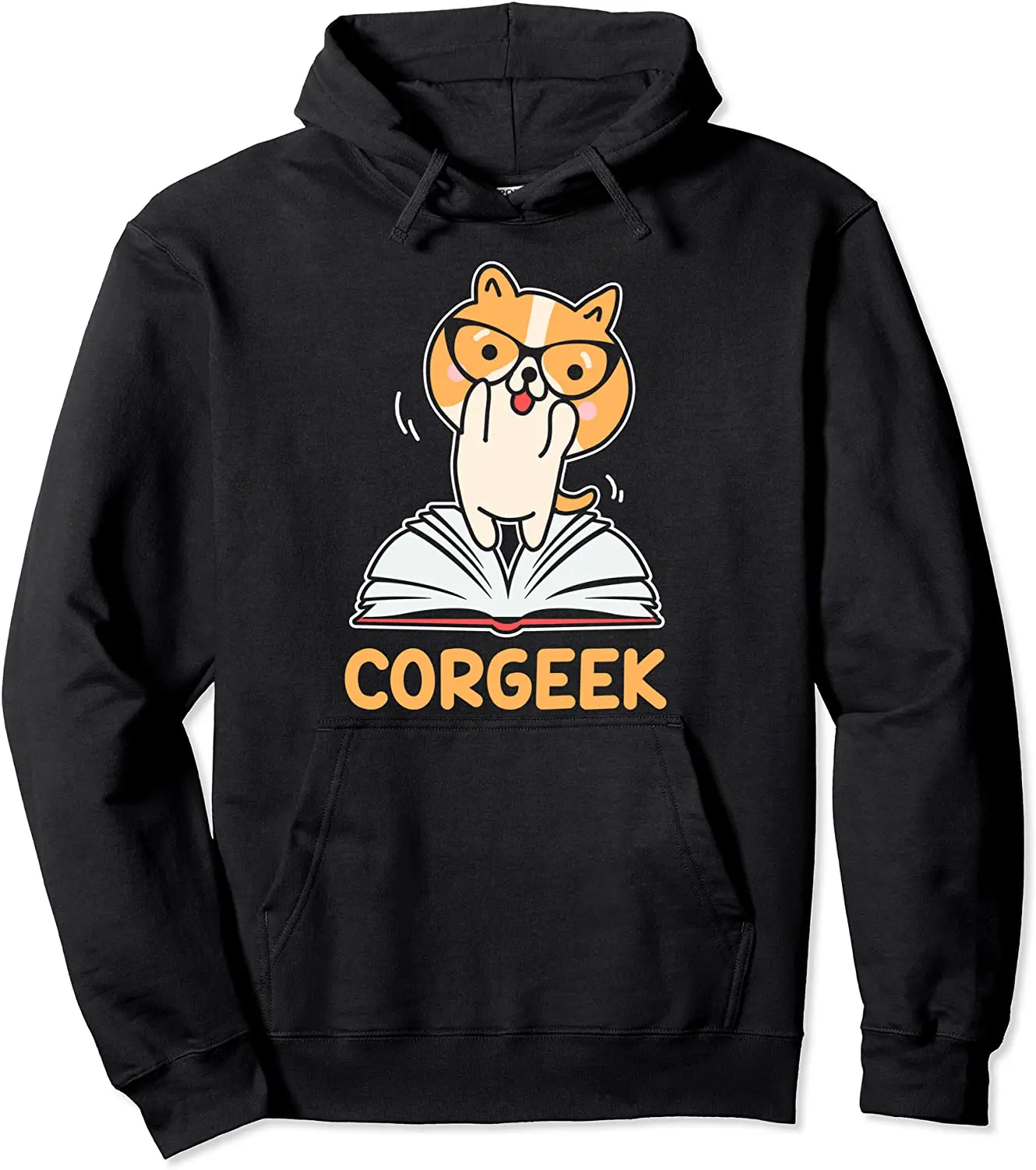 

Funny Corgi Book Lovers Gift design Pullover Hoodie