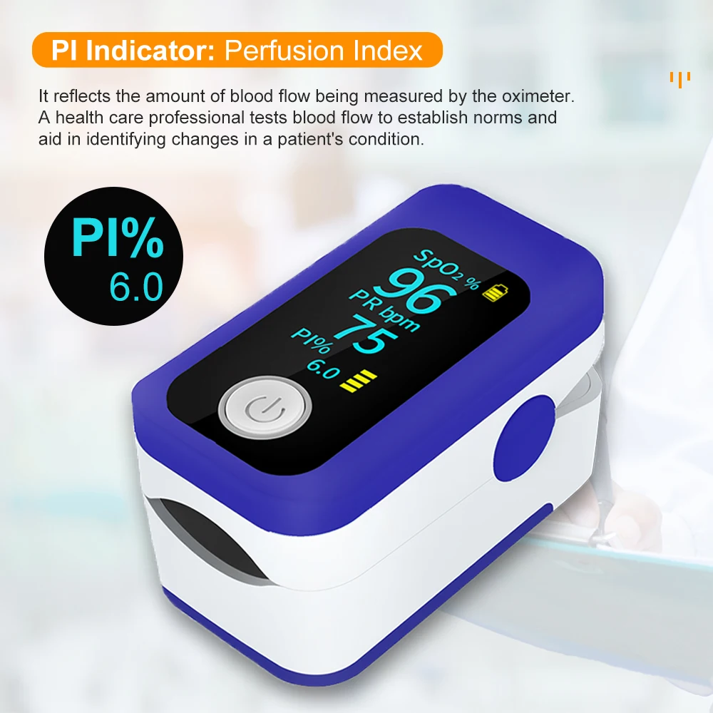 4 цвета! Пульсоксиметр Пальчиковый портативный с OLED-экраном и будильником |