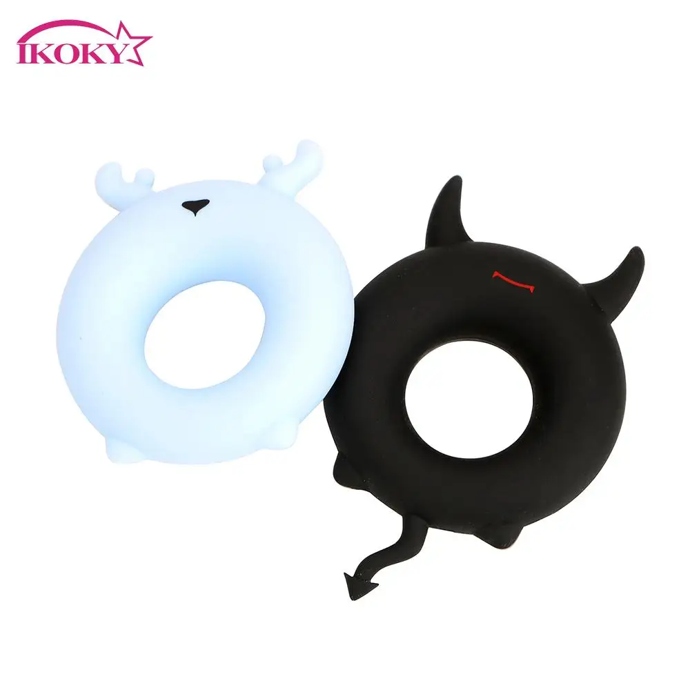 IKOKY кольцо на пенис для задержки эякуляции мягкий гибкое Силиконовое кольцо для пениса Удлиняющая насадка, товары для взрослых, Секс-игрушк...