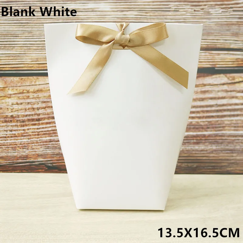 L Blank white 5 шт черно-белая Мерси спасибо подарочная упаковка конфеты крафт бумажный мешок Свадебные драже Подарочная коробка печенья подарочные пакеты упаковочные принадлежности - Цвет: L Blank white