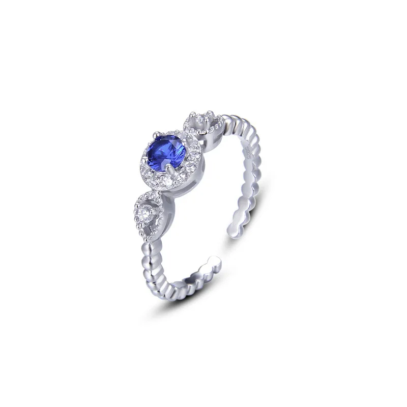 

s925 pure silver opening ring women fashion cross-border silver jewelry wholesale