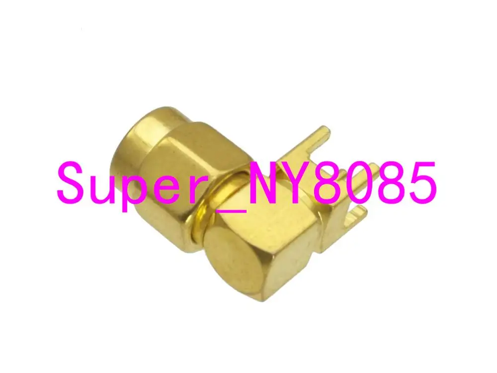 RP SMA штыревой штырь с прямым углом припоя для монтажа на печатную плату RF