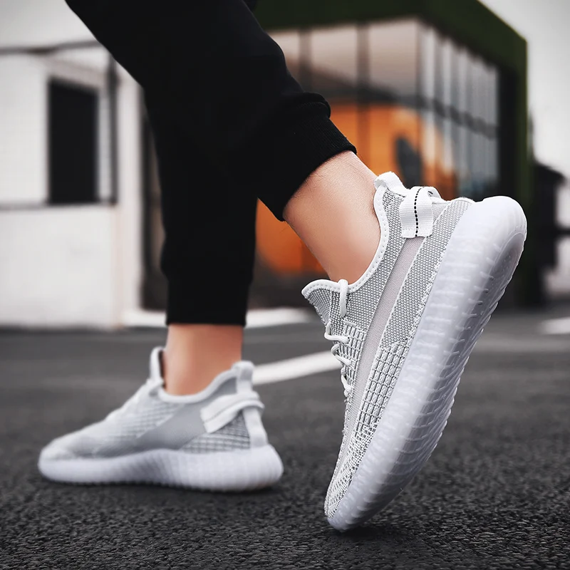 Мужские кроссовки для бега светящийся сетчатый дышащий светильник весна осень