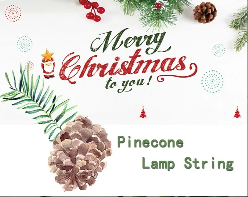 

Christmas Pine Cones Decorative Lights Led Holiday Lights Party Supplies Courtyard Sub-Balcony Outdoor Waterproof Battery