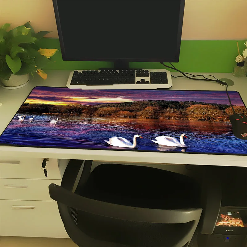 Коврик для мыши XGZ с рисунком пейзажа большого размера резиновый универсальный