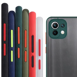 For Xiaomi Mi 11 Lite Case Mi 10 11 11i 11X 11T Pro Cover Shockproof
TPU Matte PC Armor Phone Back Case Xiaomi Mi 11 Lite 5G NE