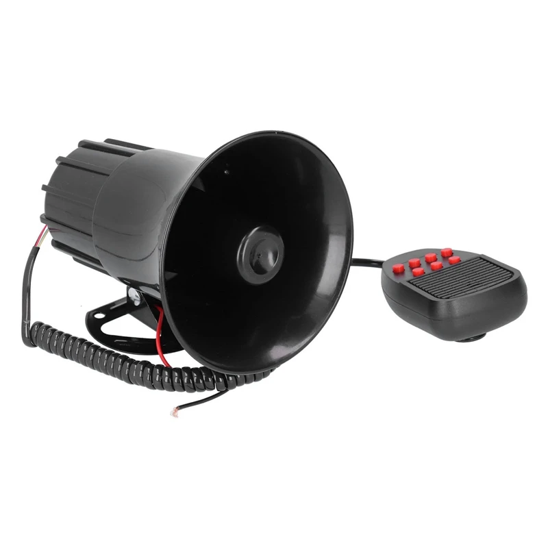 12V 100W 7 Tone Car Truck Speaker with Mic PA System Warning Alarm Police Fire Siren Horn Loud Sound 120Db |