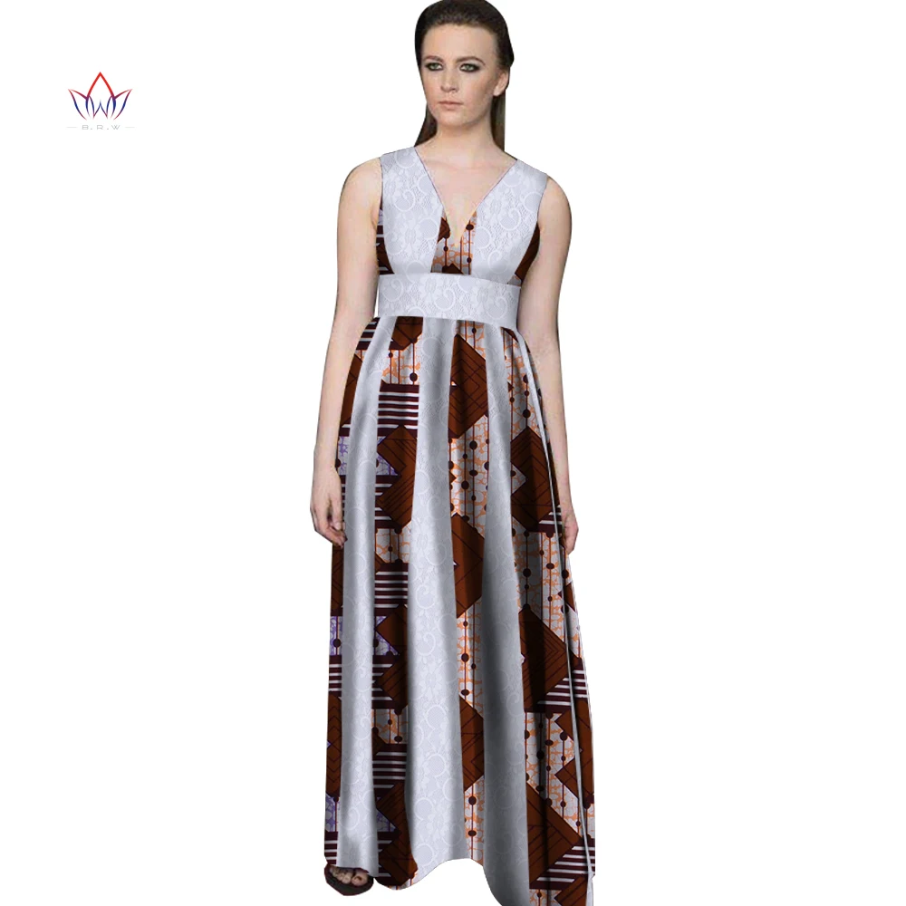 

2021 Summer Robes Africaines Dashiki bazin beautiful cheap African clothing Sleeveless outfits Plus size Maxi dress 3xl WY2912