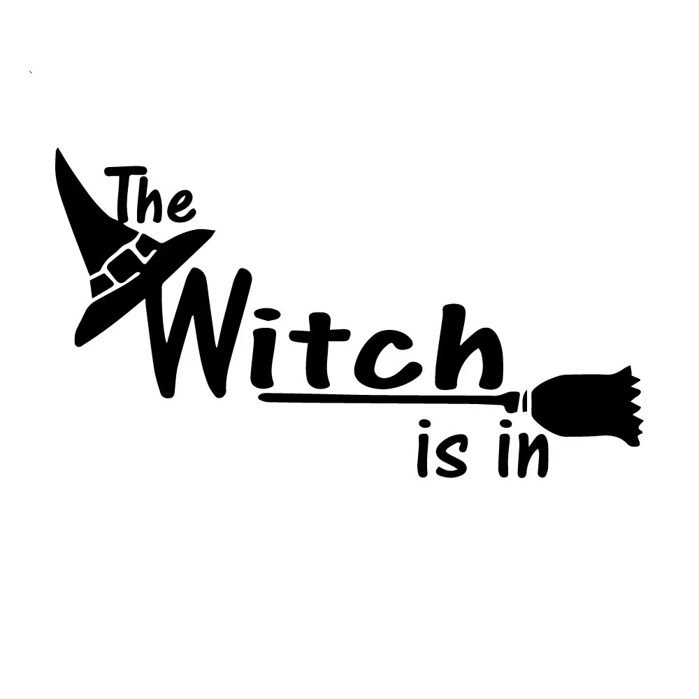

Cute Witch Car Stickers Body Window Decal Sticker Car Accessories Car Decoration PVC KK 13CM*12CM