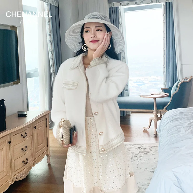 

Пальто Xiaoxiangfeng, новинка 2021, Женское пальто, Ранняя осень, модный шерстяной топ, повседневная универсальная женская зимняя одежда