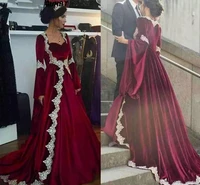 newest burgundy ball gown evening dresses with cape sweetheart velvet skirt dubai prom gown long pageant dress robe de soiree