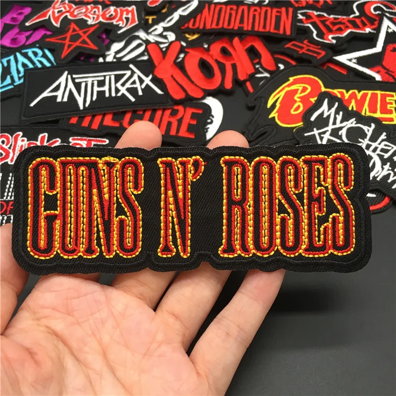 25 шт./лот рок-нашивки нашивки в полоску для одежды вышивка значки одежда наклейки