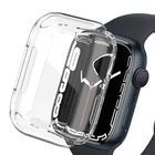 Защитный чехол для Apple Watch 7 6 SE 5 4 41 мм 45 мм 44 мм 40 мм, мягкая прозрачная защитная пленка из ТПУ для IWatch 4 3 2 38 мм 42 мм