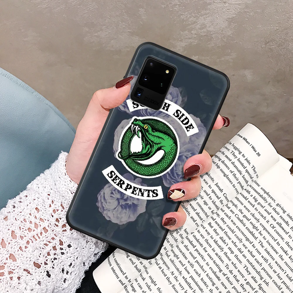 

TV Riverdale Southside Serpents Phone Case For Samsung Galaxy Note S 8 9 10 20 Plus E Lite Uitra black Hoesjes Pretty Bumper Tpu