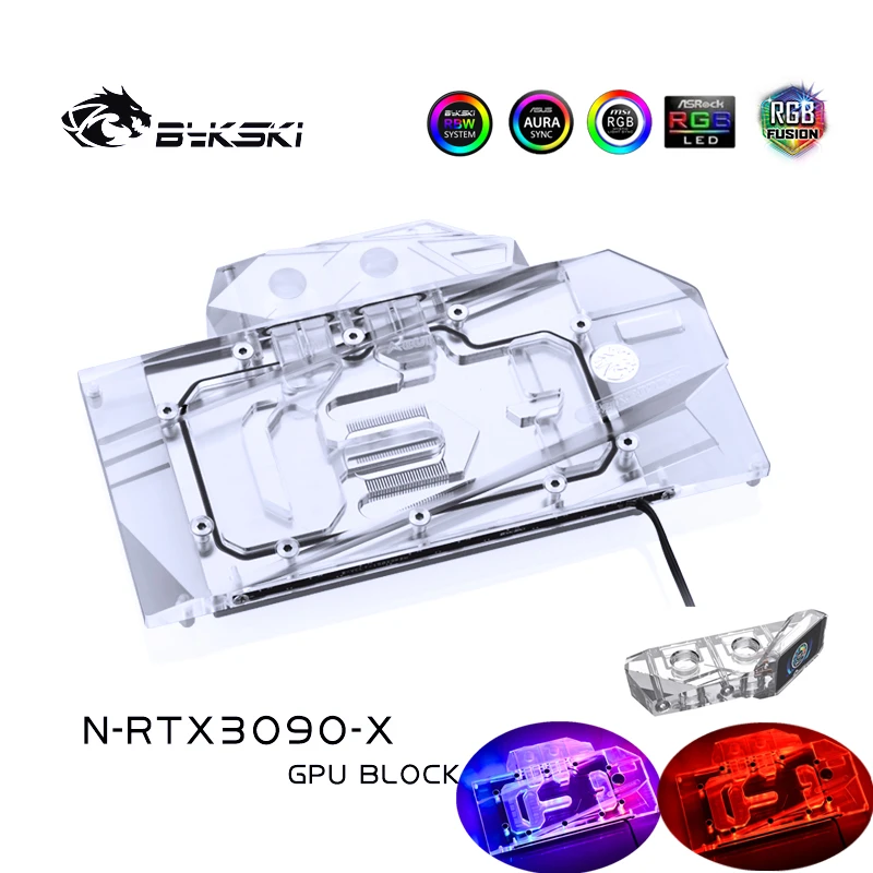Bykski блок GPU воды для NVIDIA RTX 3090 RTX3080 справочное издание Maxsun/Palit Графика карты MB AURA SYNC