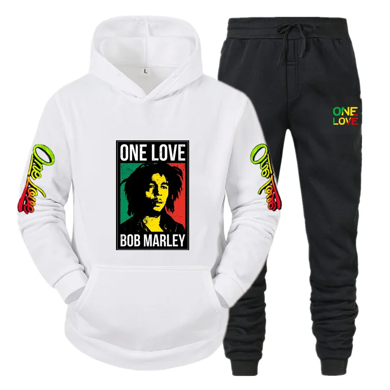 Толстовка с капюшоном для мужчин и женщин свитер принтом One Love длинным рукавом