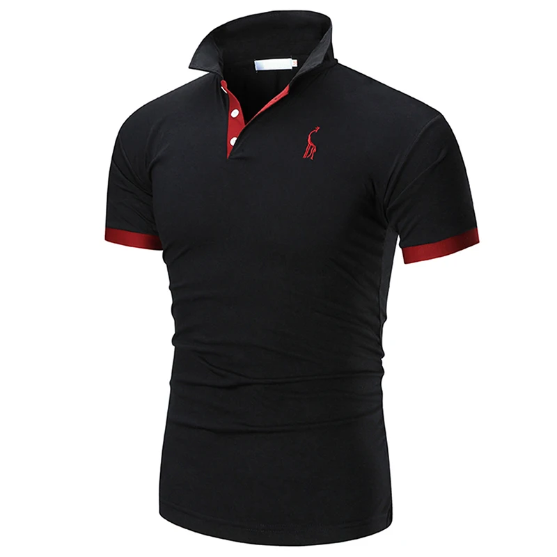 Men's summer casual solid color European and American style fashion high-end short-sleeved polo t-shirt | Мужская одежда
