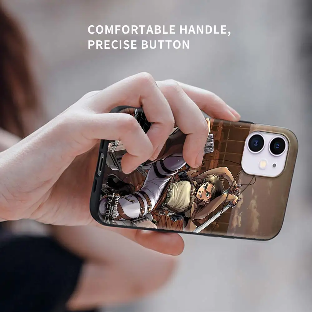 

Japanese Attack On Titan Tpu Phone Case For Apple iPhone 7 11 12 Pro XR X 6 6S XS Max 5 5S 8 Plus SEF Soft Coque Mobile Cover
