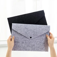 1pcs simple solid a4 big capacity document bag business briefcase file folders chemical felt filing products student gifts