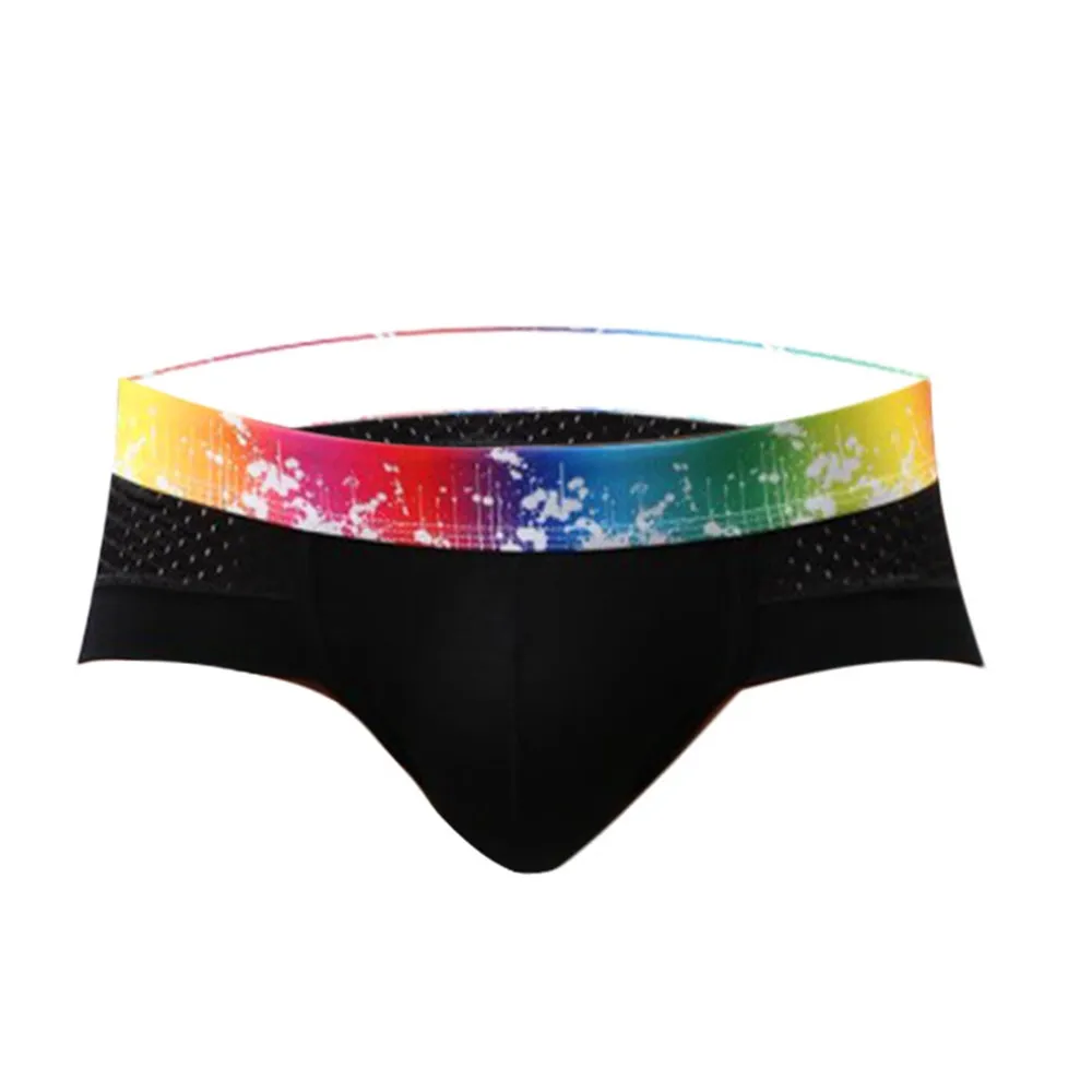 

Men Color-Trimmed Mesh Briefs Modal Low-Rise Fashion Breathable Briefs Shorts Men's Color-Edged Mesh Briefs Modal Low-Waist Fash