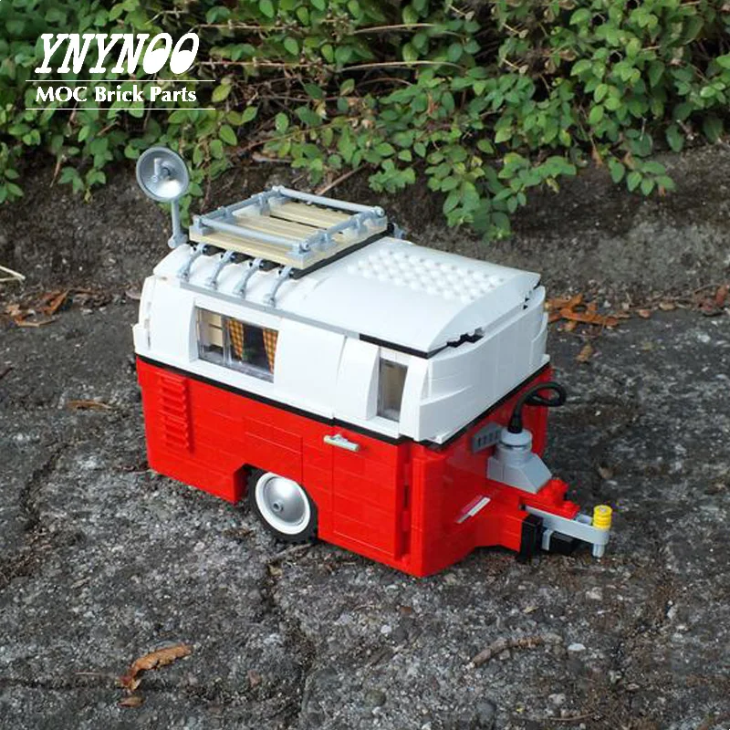 

899 шт./лот MOC-RV кемпинг трейлер для 10220 VW T1 автобусные строительные блоки модель автомобиля кирпичи автобус DIY игрушки для детей Подарки