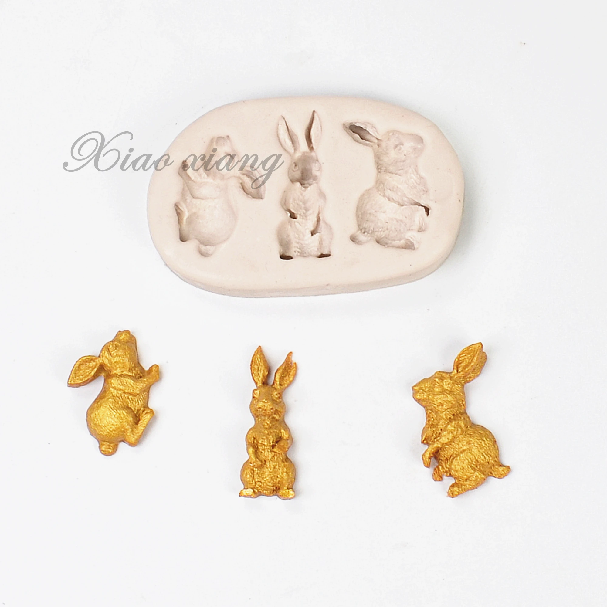 Luyou 1 шт. силиконовые формы для украшения торта в виде кролика из смолы 3D