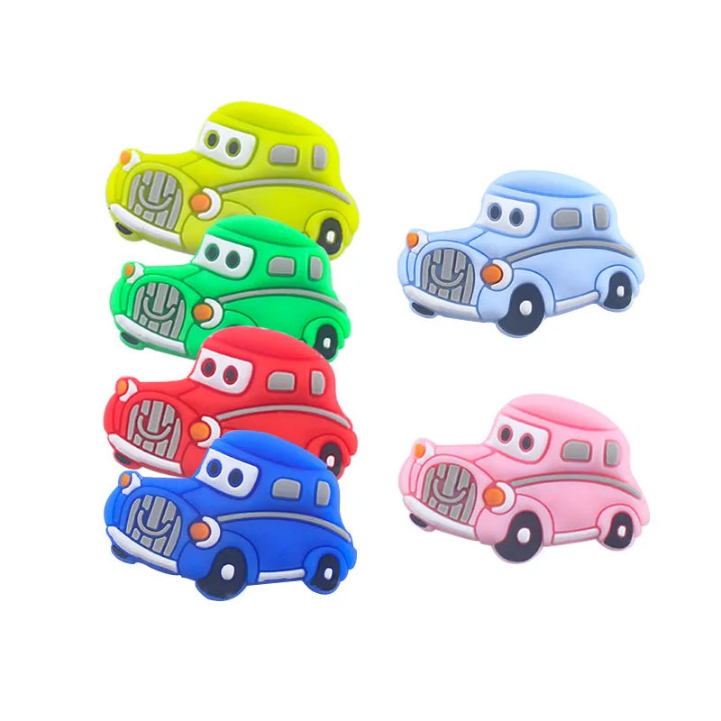 5 шт. мини машинки силиконовые бусины Детские Прорезыватели сделай сам игрушки