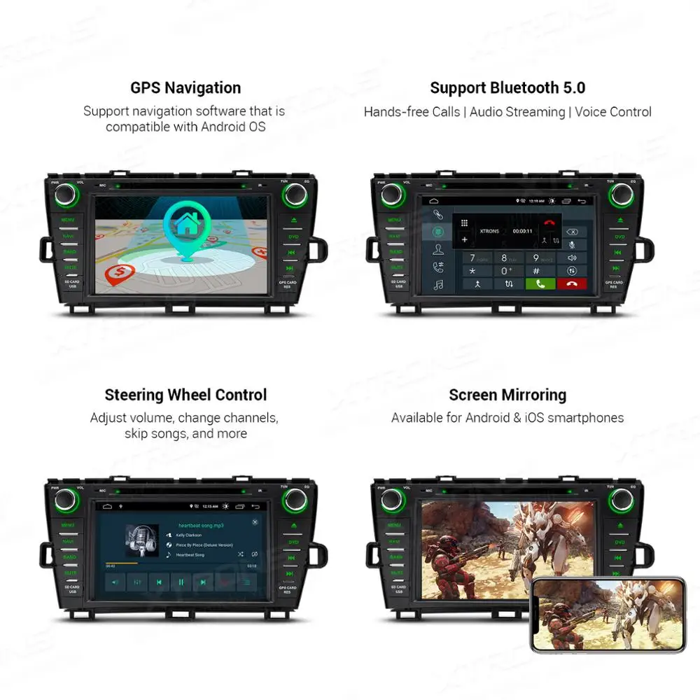 Xtrons8 'ɺndroid Q DSP автомобильный мультимедийный DVD-плеер с GPS-навигацией радио для