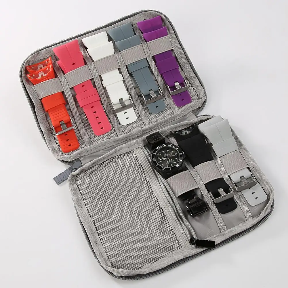 

Portable Travel Watch Strap Organizer Watchband Holder Storage Bag Zipper Pouch