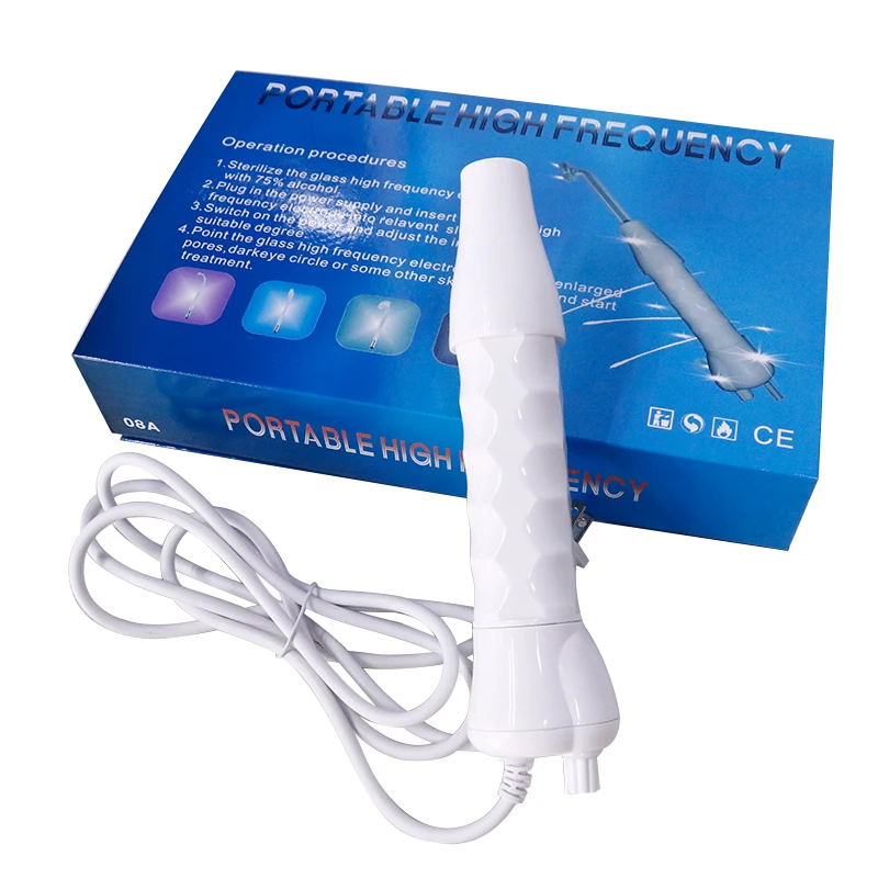 Высокая частота стеклянная трубка ручной аппарат для лица акне подтяжка кожи