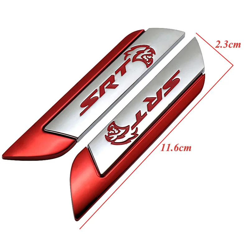 

2pcs Metal Hellcat Nameplate For Dodge Chrysler Jeep Grand Cherokee 300C Side Body Fender Racing Sports Logo Sticker 3D