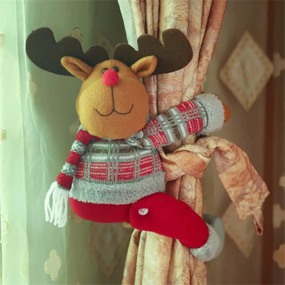 

Fashion Christmas Curtain Holdback Universal Fit Exquisite Christmas Window Decorations Xmas Curtain Buckle Clamp