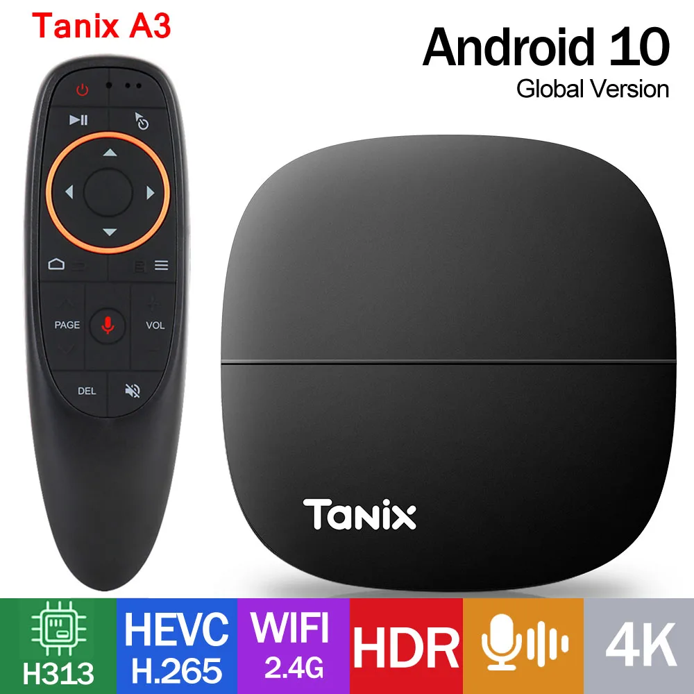 Android 10 0 Tanix A3 Allwinner H313 1 ГБ Оперативная память 8 Встроенная Смарт ТВ коробка TanixA3 2 4G