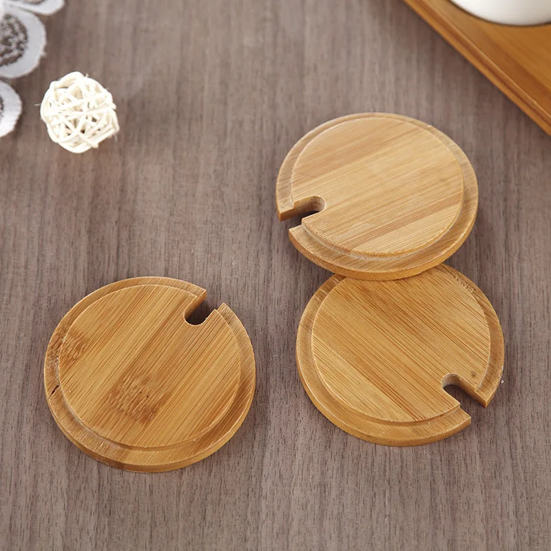 

Kitchenware Creative Ceramic Spice Jar Set Straight Bamboo Cover Spice Box
