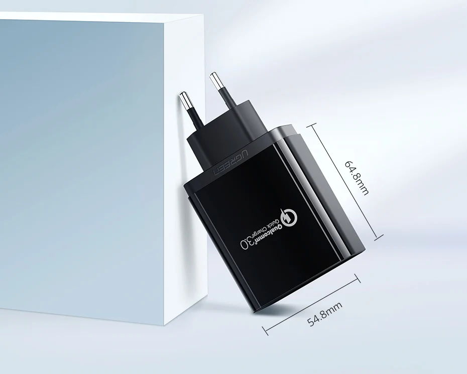 Ugreen Зарядное Устройство USB Qualcomm Быстрая Зарядка 3.0 30 Вт Быстрый Мобильный Телефон Зарядное Устройство(Быстрая Зарядка 2.0 Совместимый) для Samsung Huawei LG