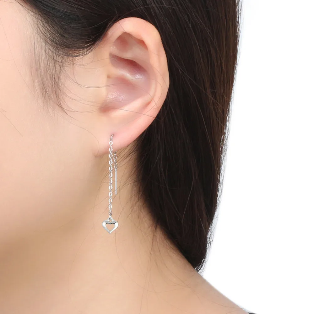 ORSA JEWELS 925 Висячие серьги из серебра 925 пробы для женщин романтические серьги в форме сердца модные оптовые ювелирные изделия для женщин SE77