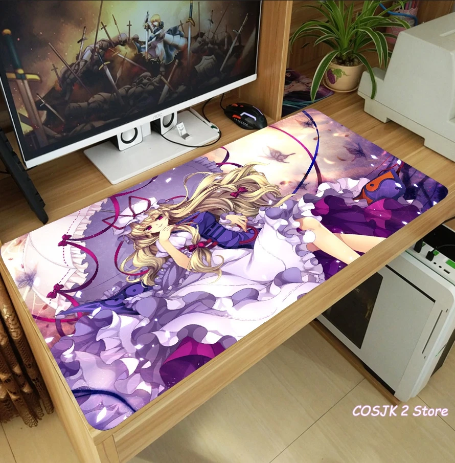 touhou project yakumo yukari anime large mouse pad pc gaming mice mat desk laptop keyboard pad playmat home decorate sexy gifts free global shipping