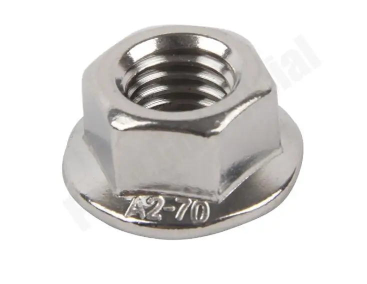 DIN6923 M3 M4 M5 M6 M8 M10 M12 304/316 шестигранные фланцевые гайки из нержавеющей стали