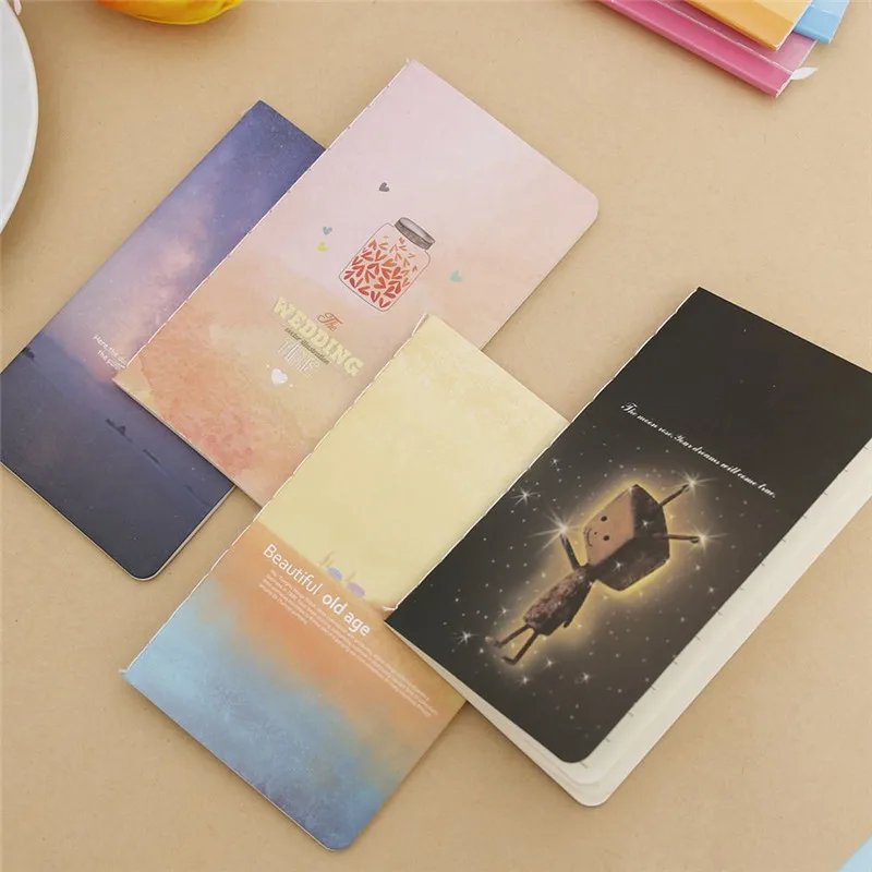 Новая Мини Милая тетрадь для дневника с бумагой на подкладке винтажная ретро