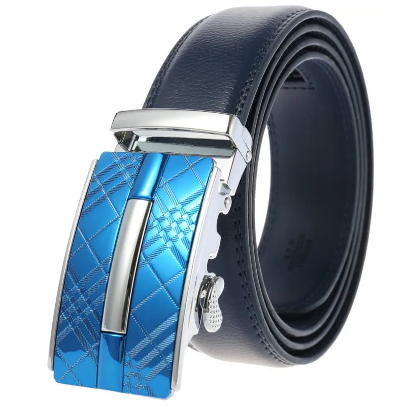 NEW Men's Belt Automatic Buckle Leather Width 3.5CM Length Designer High Quality Fashion Brand Strap Male Men Accessories Belts
