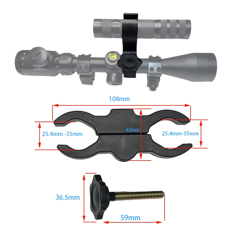 

Quick Adjustable Mount Holder Diameter Size 25.4-35mm Shockproof Anti-Rust Fit For Laser Scope Sight Flashlight Torch Telescope
