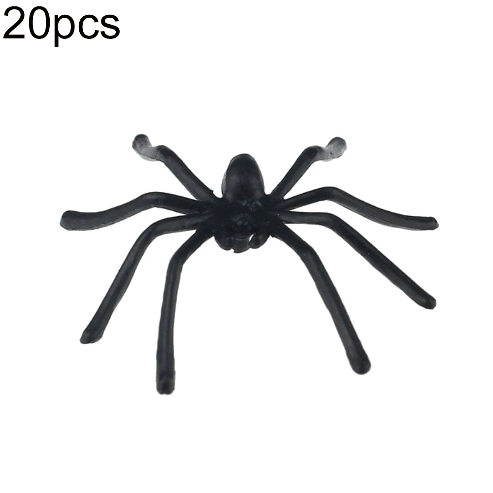 20Pcs Halloween Plastic Luminous Simulation Spider Joking Toy Prop Party Decor | Игрушки и хобби