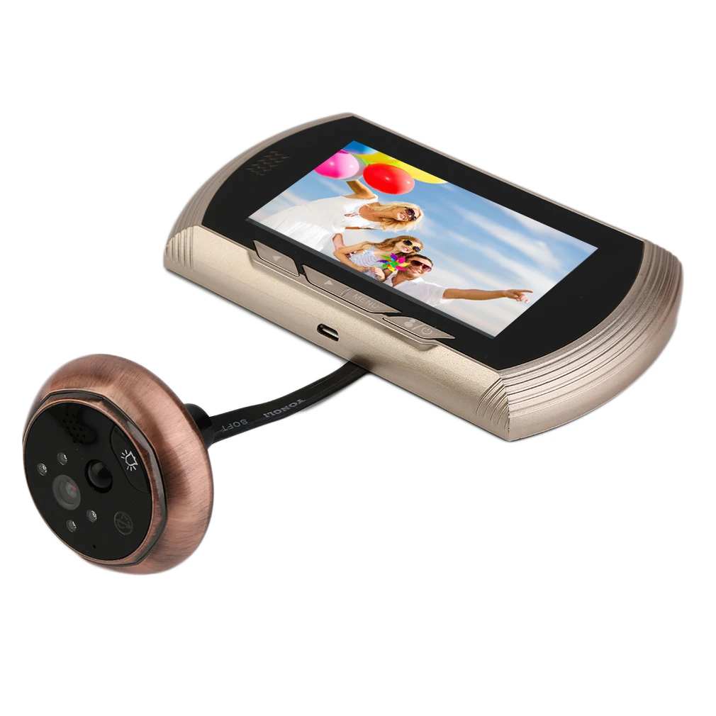 

Easy-To-View & Auto Shut-Off Non-Permanent Installation Digital Door Viewer Camera Lcd Security Viewer For Home & Office