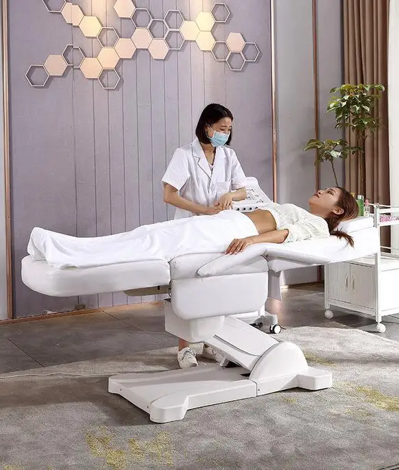 

Electric beauty bed massage round head with cave multi-function beauty salon special folding high-end bed