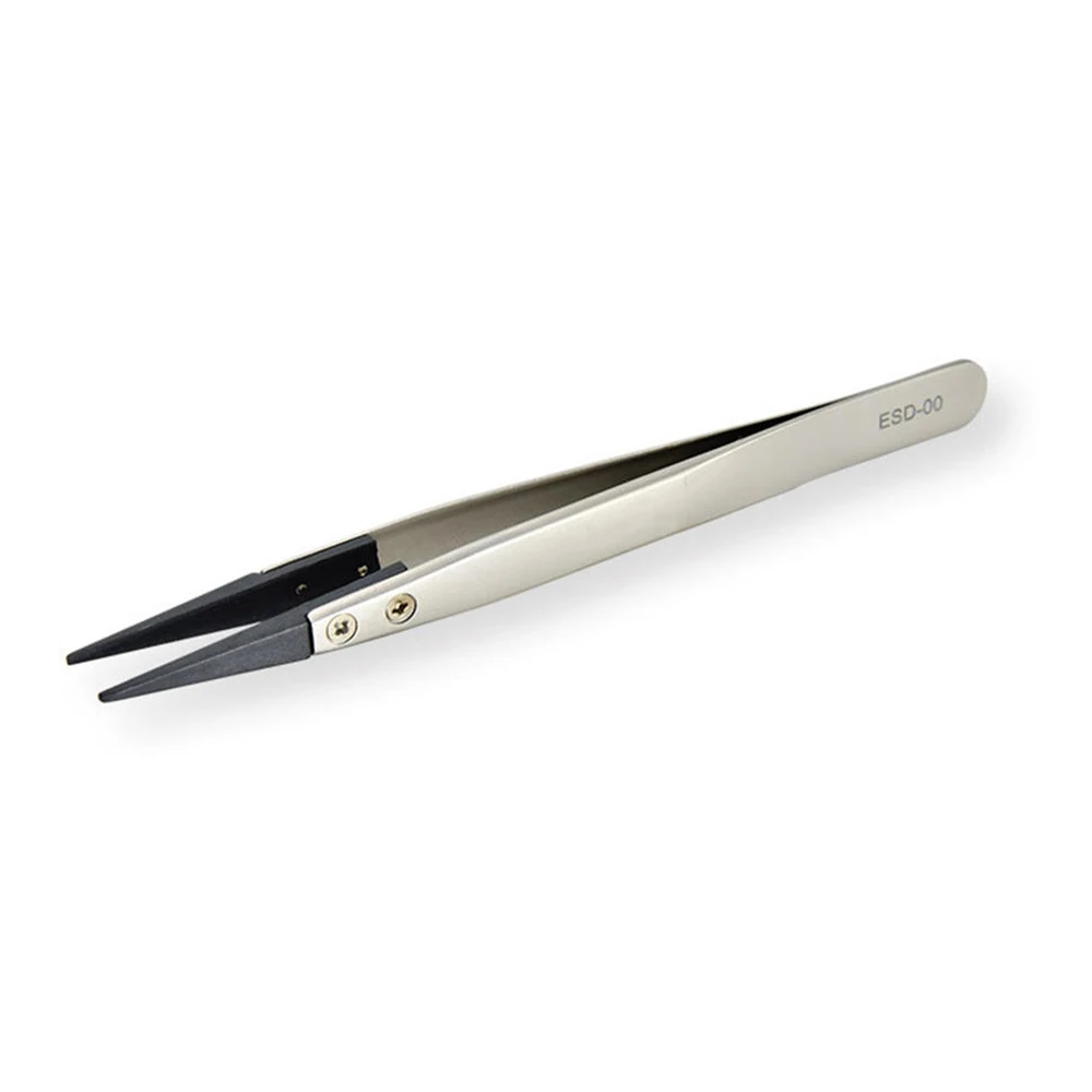 

Precision Tweezers Carbon Fiber Replaceable Tips Anti-Static Tweezers for Electronics Laboratory Work Craft Soldering